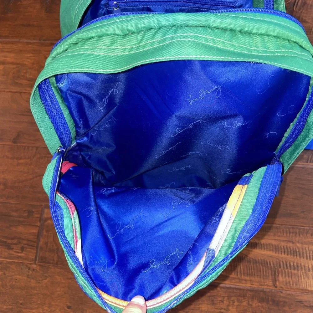 Vera Bradley Teal & Multicolor Geometric Backpack